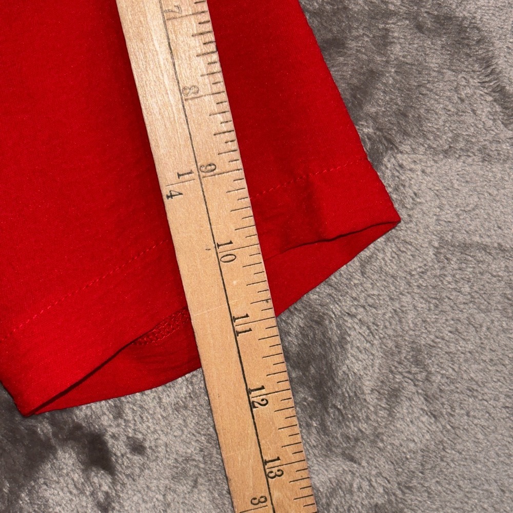 Tulip B Fit Flare Dress Womens Medium Red Bow Neck Short Sleeve NWT - Picture 8 of 12